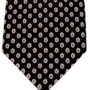 Jos. A. Bank Black w/Pinwheel Geometric 100% Silk